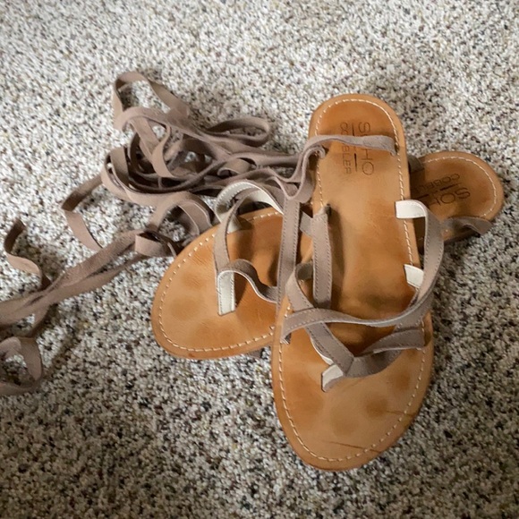 Women’s summer lace up sandals - Picture 1 of 3